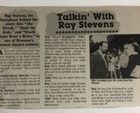 Talking’ With Ray Steven Vintage Half Page Magazine Article - $4.94