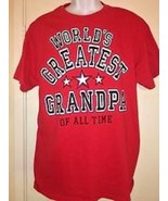 Gildan Men&#39;s &quot;World&#39;s Greatest Grandpa Of All Time&quot; Red Graphic T-Shirt NEW - £6.29 GBP