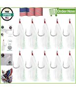 Fishing Bucktail Teaser Hooks - Colorful Mylar Flash for Seabass &amp; Flounder - $44.74 CAD