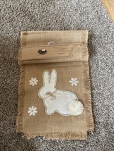 Beaded Easter Bunny Rabbit Table Runner Well Dressed Home Embroidery Fringed - £26.98 GBP