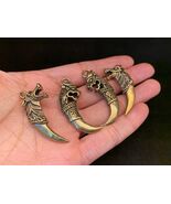 2 Pack Brass Wolf Bead, Knife Lanyard Charm, EDC Pendant - $9.99