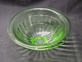 Vintage BARTLETT COLLINS Uranium Art Glass 10&quot; Mixing Bowl Depression Glass - $511.39 MXN