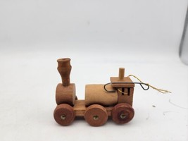 Vtg Wooden Train Christmas Ornament - £3.86 GBP