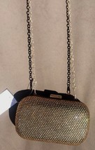 Cache Gold Rhinestone Crystal Black Purse New Event 24&quot; Chain Hidden $118 NWT - £42.31 GBP