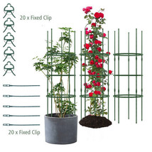 3 Pack 60 inch Adjustable Tall Plant Support Trellis for Climbing Plants... - $2,347.44 MXN