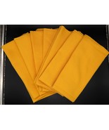 Vtg 6 Yellow Cloth Linen Napkin Set Soft Washable Reusable Table Napkins - €25,76 EUR