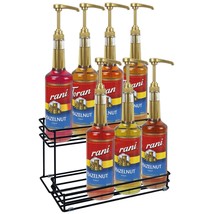 8 Bottle Coffee Syrup Organizer Rack, 2 Tier Coffee Syrup Bottle Stand Holder Fo - £35.27 GBP