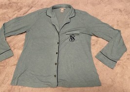 Victoria&#39;s Secret Shirt Women Medium blue  Long Sleeve Pajama - £11.92 GBP