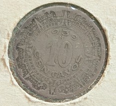 1939 Mexico 10 centavos Copper-Nickel Coin  - $9.95