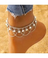 Sexy Bell Chain Anklet with Hanging Tassels Youthful beach style silver ... - £14.94 GBP