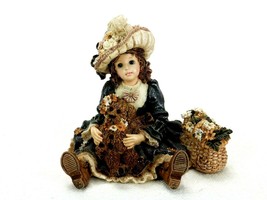 Boyds Yesterday&#39;s Child Dollstone Figurine, Meredith w/Jacqueline, Daisy Chain - £19.51 GBP