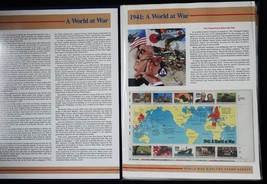 ZAYIX World War II 50th Anniversary Deluxe Stamp Sheet Folio PCS 050623M... - £15.71 GBP