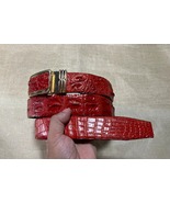 Size 40&quot; Genuine Red Hornback Alligator Crocodile Leather Skin Belt W 1.5&quot; - $55.24