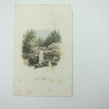 Color Lithograph Print Landscape The Pool North Conway New Hampshire Ant... - $14.99