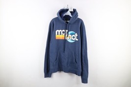 Marmot Mens Medium Spell Out Retro Vintage Big Logo Hoodie Sweatshirt Blue - £38.94 GBP