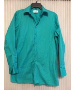 Calvin Klein Regular Fit Green Mens Shirt 15 Is 32/33 Ships N 24h - $505.77 MXN