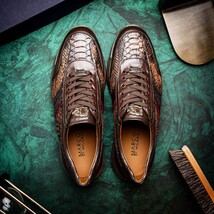 Brescia Washed Classic Calfskin Fashion Sneaker Men's Cognac image 11