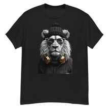 Lion black T-shirt King of the jungle tee - $15.84+