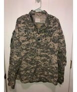 US ARMY CAMOUFLAGE JACKET Large Has 2 Patches on Jacket NSN NO 8415-01-8... - £13.39 GBP