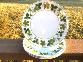 Mikasa Greenfield Dinner Plates 10 1/4” Set of 4 Grape Leaf Patt. Microw... - $24.00