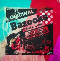 Gail Rodgers-Bazooka Joe(3)-Silkscreen &amp; Acrylic Painting/Canvas/Hand Signed/LOA - £301.86 GBP