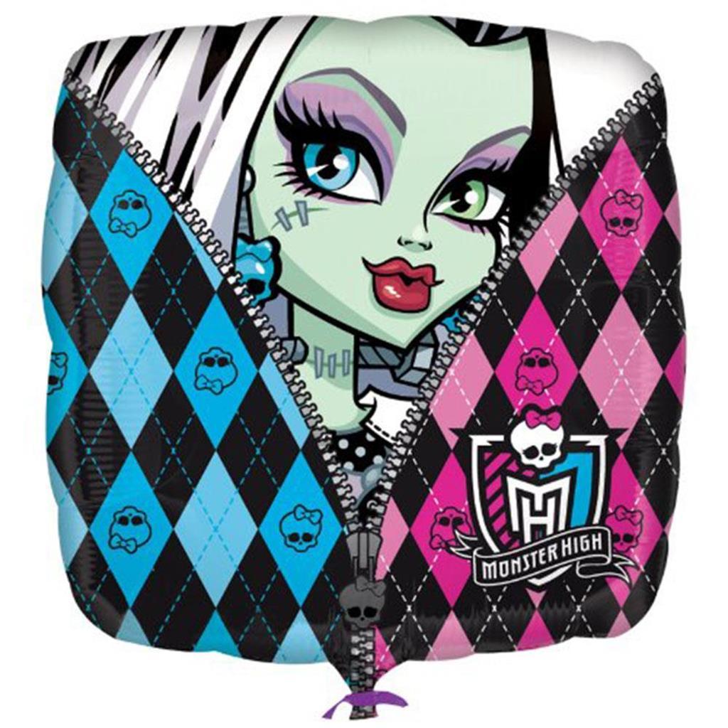 Monster High Mylar Foil Balloon Zipper Design Birthday Party Decoration ... - $3.95