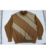 Maxini Collezione Mens Sweater Patchwork Leather Brown Tan Men&#39;s Size XX... - £27.30 GBP