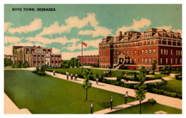 Boys Town Nebraska Brick Orphanage Vintage Postcard - £3.18 GBP