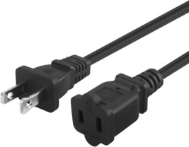 10FT 3M Polarized US 2 Prong Male Female Extension Power Cord Cable 2 Outlet Ext - £18.29 GBP