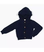 Baby Navy Hooded Button-Up Sweater 3-6M By EGG New York NWT - $38.40