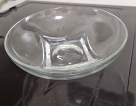 Large Round Bowl 11&quot;, Hazelware Glass Cube Square clear glass art deco vtg - £12.37 GBP
