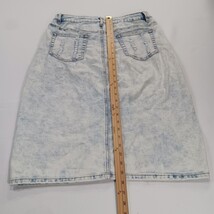 Jupe de Abby RN#156745 Women's Acid Wash Cotton Denim Stretch Skirt Size Large image 6