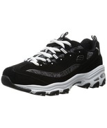 Women&#39;s Skechers D&#39;LITES ME TIME Casual Shoes, 11936 /BKW Black/Whi Size 10 - £62.54 GBP