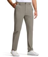 SERAMY Mens Golf Dress Pants Slim Fit Stretch Quick Dry Light Khaki Size 35 - $360.72 MXN