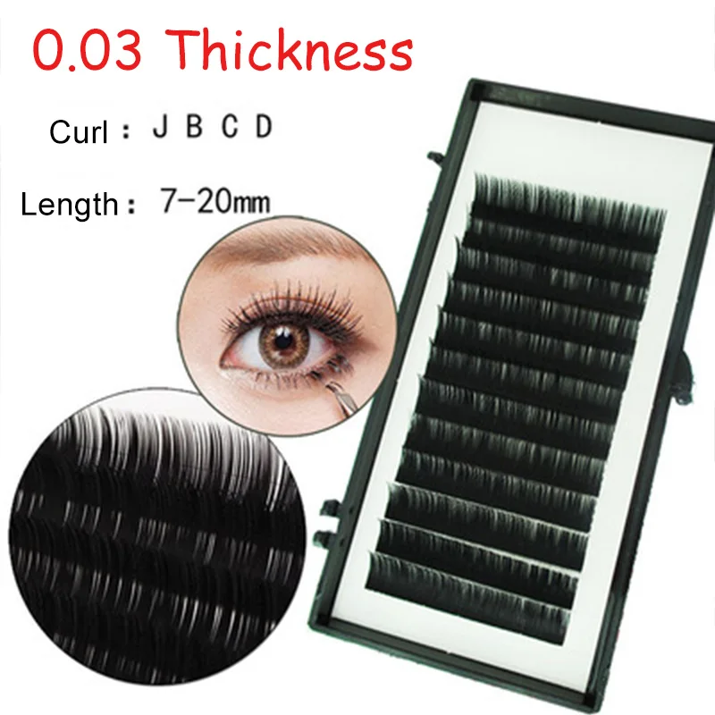 16LINES 0.0Bm indiviB eyelash extension supplies False professional Faux mink Ey - £18.81 GBP