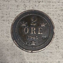 1905 Sweden 2 Ore Lot#V2515 - £1.57 GBP