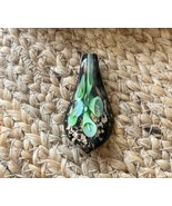 Green Orchid Blown Glass Strong Metaphysical Energy Spell Casting Neckla... - $110.09 CAD