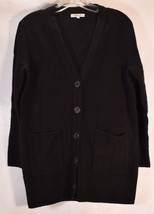 Madewell Womens Cardigan 100% Merino Wool Button Front Sweater Black XS - $49.50
