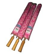 Lot If 3 Wild Princess Pink Cheetah Parasols Umbrella  Wedding Party Decor - $716.07 MXN