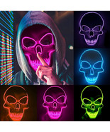 Halloween Skeleton Mask LED Glow Scary Mask - $50.47 CAD