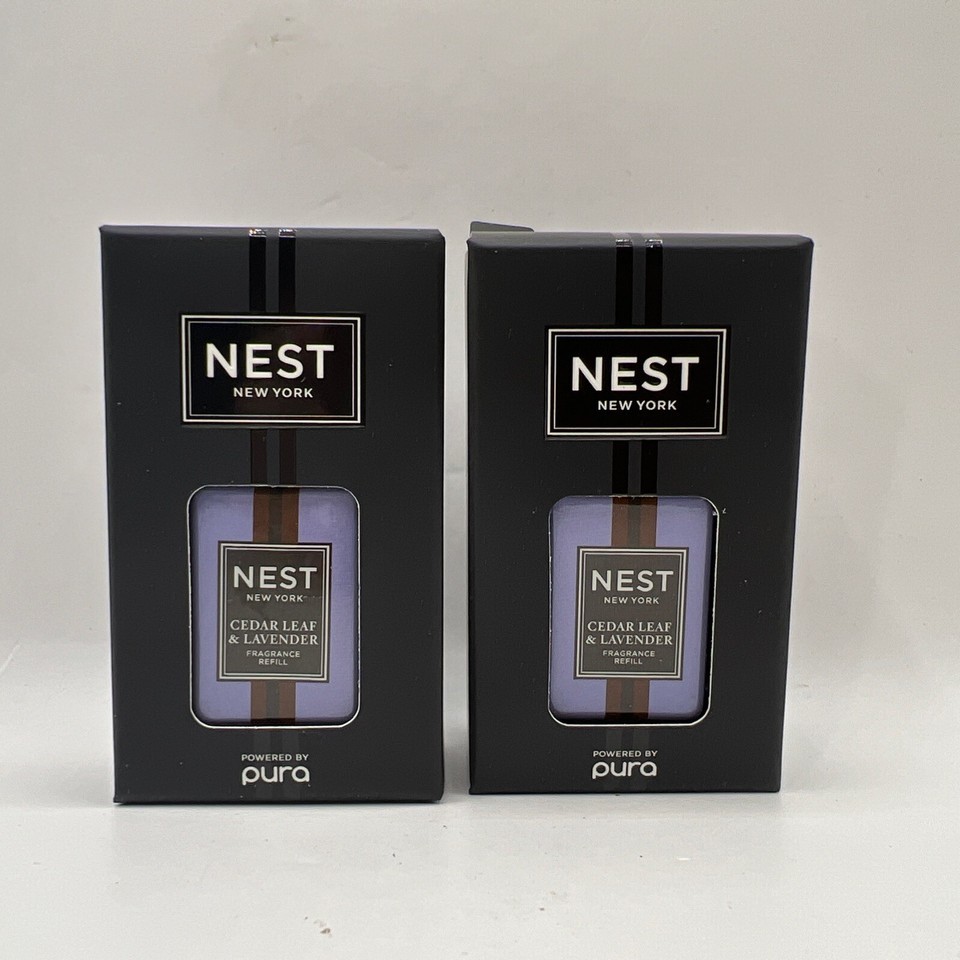 Pura Diffuser Fragrance Refill NEST Cedar Leaf &amp; Lavender- Lot Of 2 -0.3... - $31.18