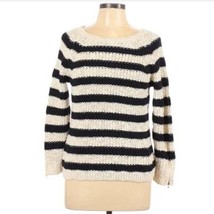 Ann Taylor Ivory Blue Striped Pullover Sweater Size XS - £17.77 GBP
