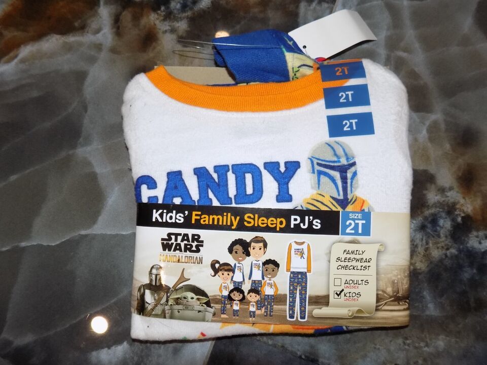Star Wars The Madalorian 2PC Candy is the Way Pajamas Size 2T Boy's NEW - £16.10 GBP
