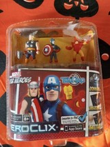 Marvel Super Heroes HeroClix TabApp Figure Set Thor Iron Man Captain Ame... - £9.49 GBP