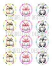 Cute Easter Bunny Edible Images Wafer Precut Easter Cupcakes Twelve 2&quot; C... - £11.95 GBP