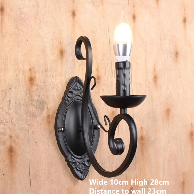  Industrial Loft Chandelier Light Black Lamp Europe Wrought  Lamps For Living Ro - £160.80 GBP