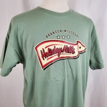 Vintage Holiday Hills Branson Missouri Graphic T-Shirt XL Green Cotton T... - £13.86 GBP