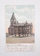 City Hall Brockton MA Clocktower 1907 Postcard Posted -1902 Franklin Stamp - £9.72 GBP