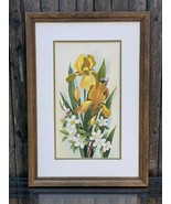 Watercolor Painting Terry D Brittel Iris Irises New Hartford NY Cooperst... - £31.87 GBP
