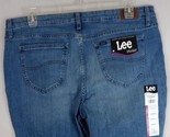NWT Lee Straight Leg Regular Fit Distressed Whiskered Jeans Size 18P Ins... - $24.74